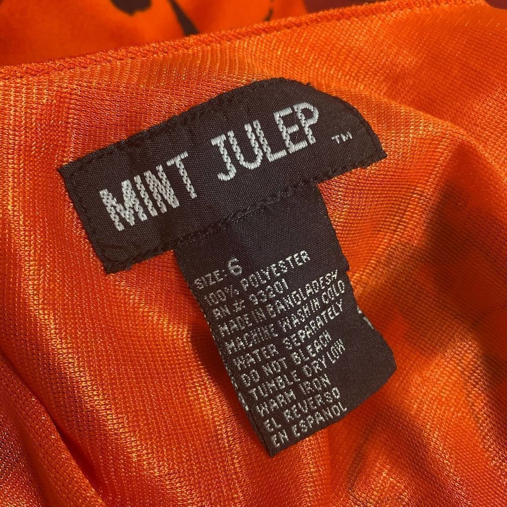 Mint Julep orange floral print midi dress y2k - Picture 7 of 7